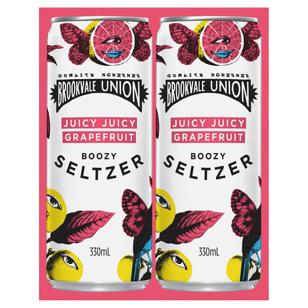 Brookvale Union Boozy Seltzer Juicy Juicy Grapefruit 4 x 330mL - Liquor Lab