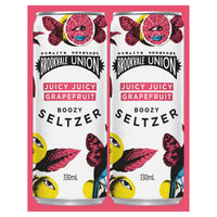 Brookvale Union Boozy Seltzer Juicy Juicy Grapefruit 4 x 330mL - Liquor Lab