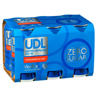 UDL Zero Sugar Vodka Strawberry & Lime Cans 375mL - Liquor Lab