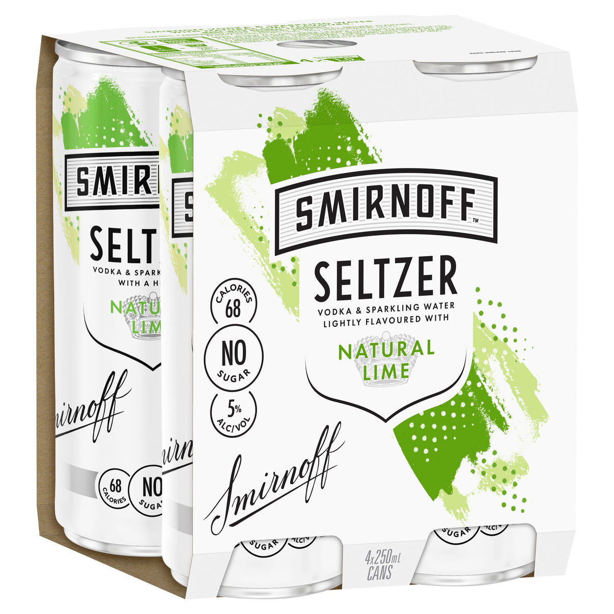 Smirnoff Seltzer Natural Lime 250mL - Liquor Lab