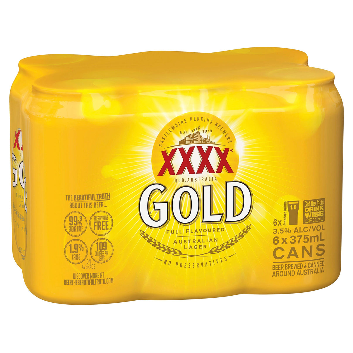 XXXX Gold Cans 375mL - Liquor Lab