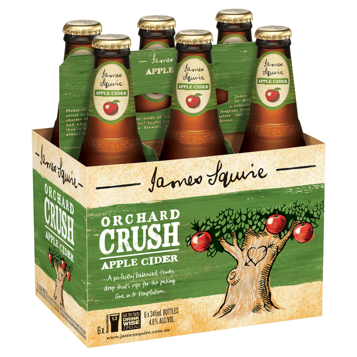 James Squire Orchard Crush Apple Cider 345mL - Liquor Lab