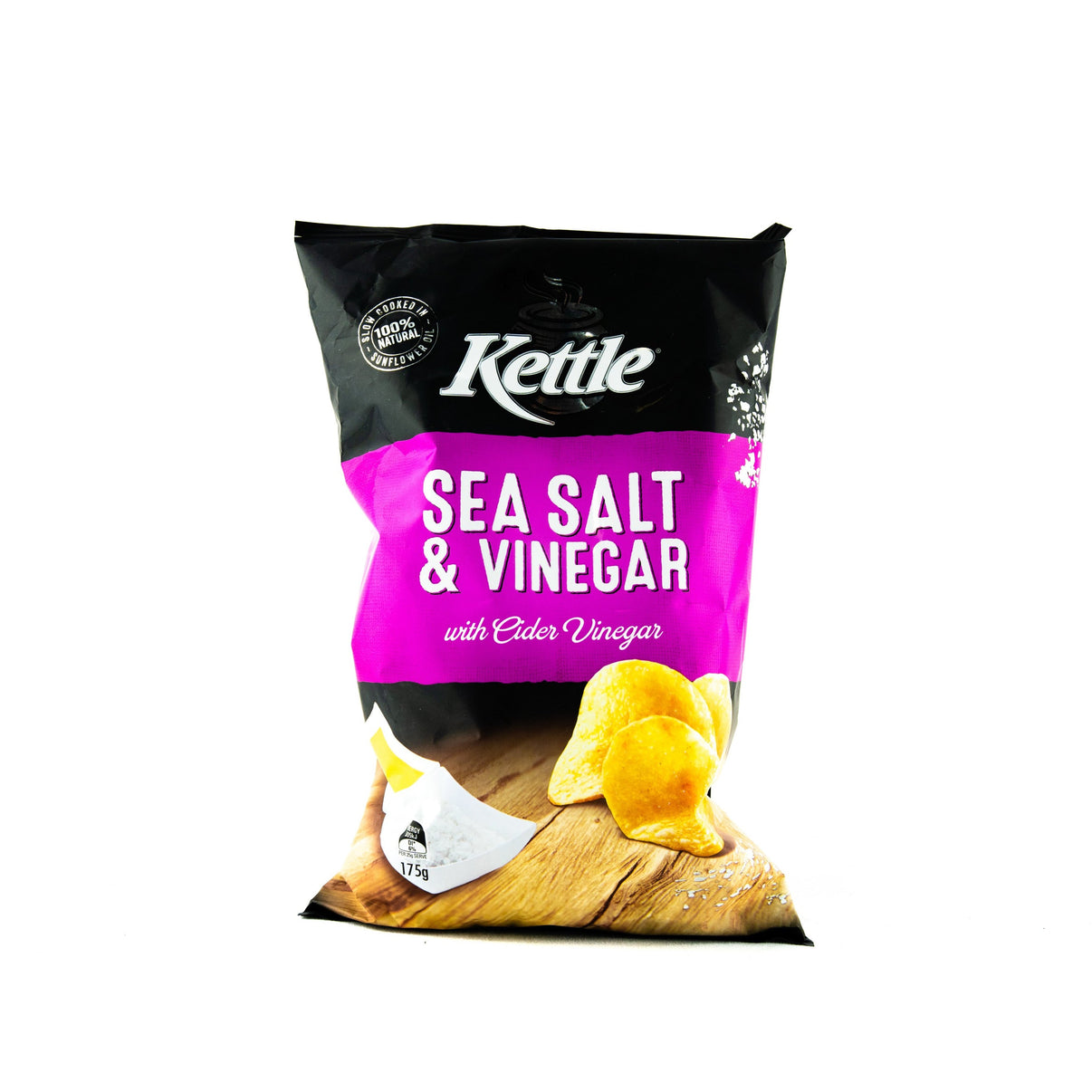 Kettle Sea Salt & Vinegar Potato Chips 175gms - Liquor Lab